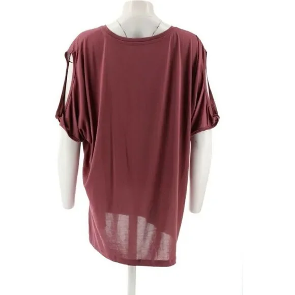 Lisa Rinna Collection Split Sleeve Knit Top - Picture 4 of 5